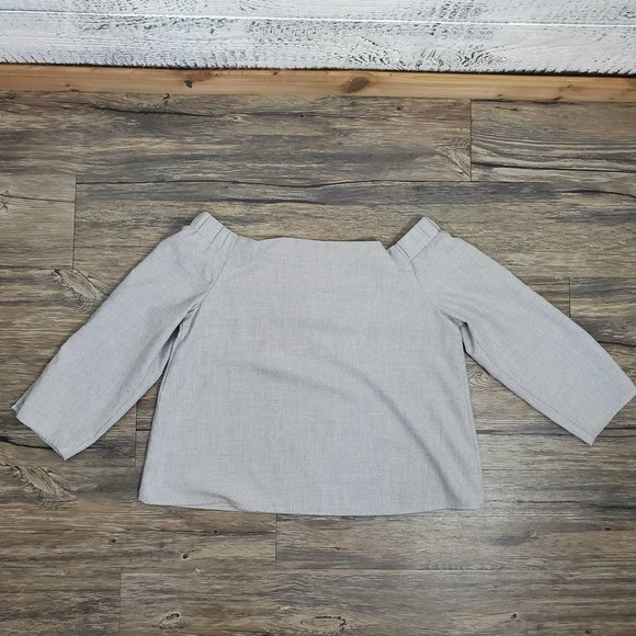Zara Basic Collection Off The Shoulder Casual Blouse Sz XS Cottagecore Boho Chic - Picture 4 of 6